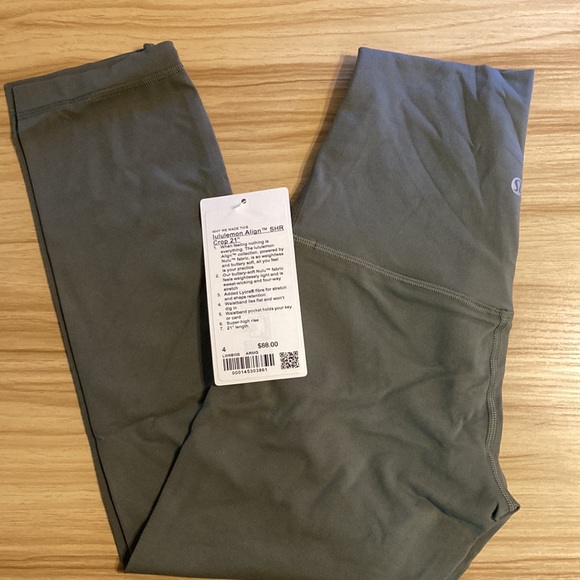 Lululemon Align 21" SHR Army Green Grey 4 - Picture 5 of 8